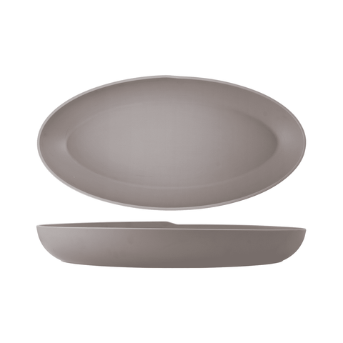 Sand Brown Copenhagen Oval Melamine Deep Dish 55 x 27.5 x 7.5cm