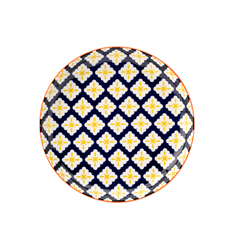 Cadiz Blue & Orange Plate 8" (20cm)