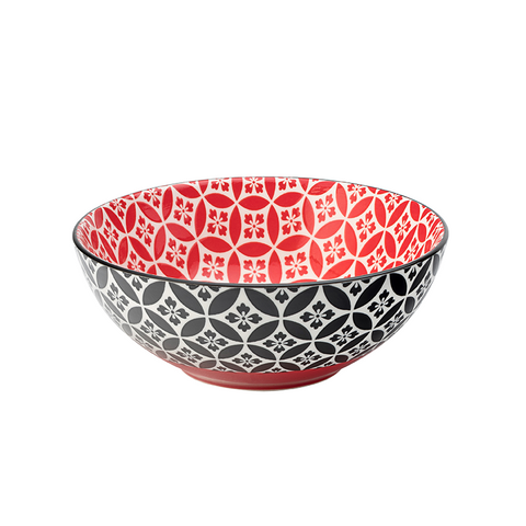 Cadiz Red & Black Bowl 6.3" (16cm)