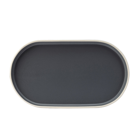 Forma Charcoal Platter 31 x 17.5cm