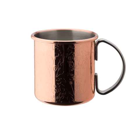 Copper mug with a handle on a white background