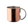 Copper mug with a handle on a white background