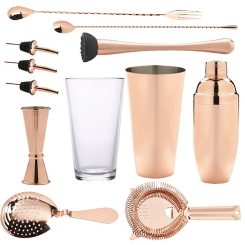 Copper Cocktail Set - 12 Piece