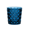 Criss Cross Blue Nightlight Holder on a white background
