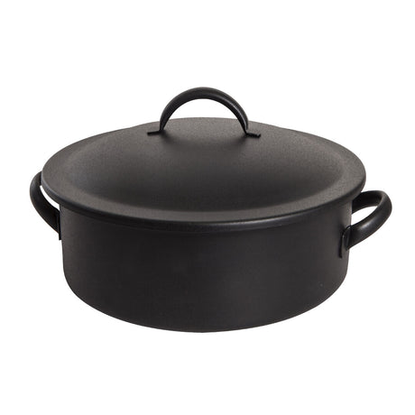 Homestyle Black Induction Round Chafer 29.2 x 24.1 x 14.6cm 1.9ltr (11 1/2 x 9 1/2 x 5 3/4" 2qts) - Pack 1
