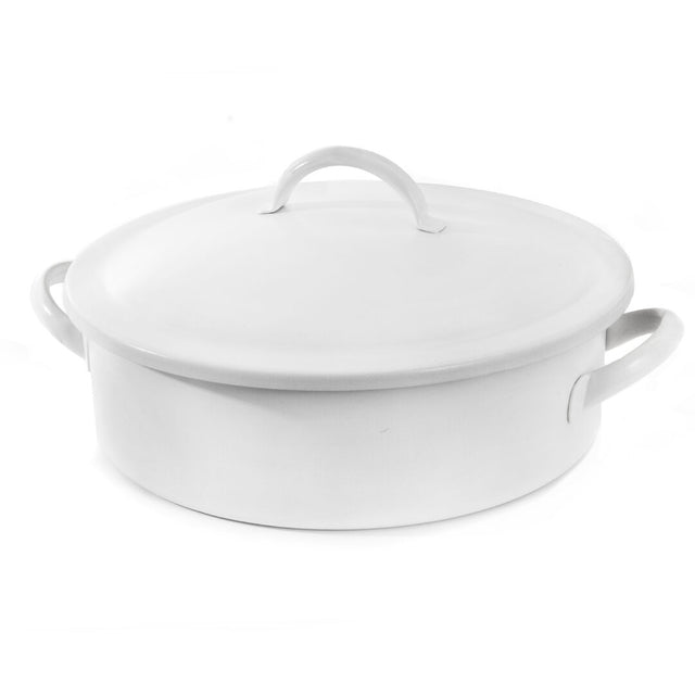 Homestyle White Induction Round Chafer 29.2 x 24.1 x 14.6cm 1.9ltr (11 1/2 x 9 1/2 x 5 3/4" 2qts) - Pack 1