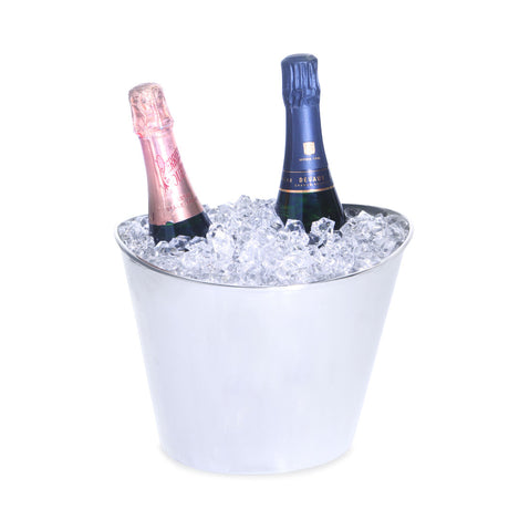 Stainless Steel Oval Scoop Wine Cooler 2 Bottle 26.7 x 20.3cm (10 1/2 x 8") - Pack 1