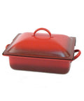 Homestyle Red/Black Induction Rectangle Chafer 39.4 x 27.9 x 20.3cm 3.8ltr (15 1/2 x 11 x 8" 4qts) - Pack 1