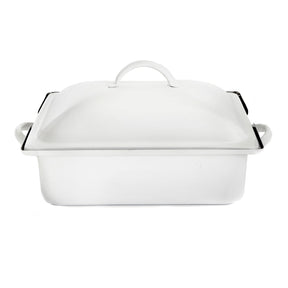 Homestyle White Induction Rectangle Chafer 39.4 x 27.9 x 20.3cm 3.8ltr (15 1/2 x 11 x 8" 4qts) - Pack 1