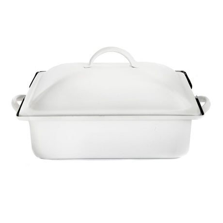 Homestyle White Induction Rectangle Chafer 39.4 x 27.9 x 20.3cm 3.8ltr (15 1/2 x 11 x 8" 4qts) - Pack 1