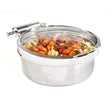 Stainless Steel Round Induction Chafer With Glass Lid 40.6 x 33 x 15.2cm 3.8ltr (16 x 13 x 6" 4qts) - Pack 1