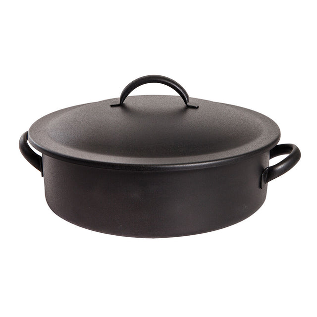 Homestyle Black Induction Round Chafer 43.8 x 38.1 x 15.2cm 7.5ltr (17 1/4 x 15 x 6" 8qts) - Pack 1