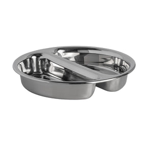 Stainless Steel Round Divided Food Pan 38.7 x 7.6cm 7.5ltr (15 1/4 x 3" 2gal) - Pack 1