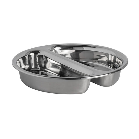 Stainless Steel Round Divided Food Pan 38.7 x 7.6cm 7.5ltr (15 1/4 x 3" 2gal) - Pack 1