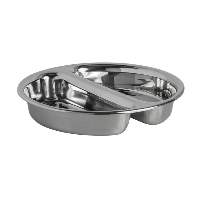 Stainless Steel Round Divided Food Pan 38.7 x 7.6cm 7.5ltr (15 1/4 x 3" 2gal) - Pack 1