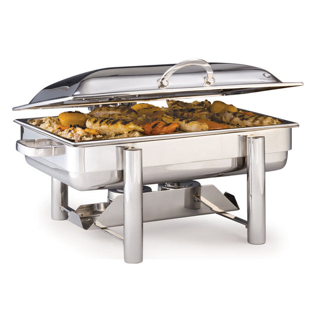Tempo Stainless Steel Hinged Chafer GN 1/1 61.6 x 37.5 x 30.5cm 7.5ltr (24 1/4 x 14 3/4 x 12" 2gal) - Pack 1