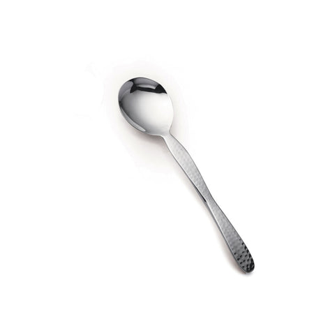 Hammered Serving Utensils Medium Solid Spoon 24.4cm (10") - Pack 6