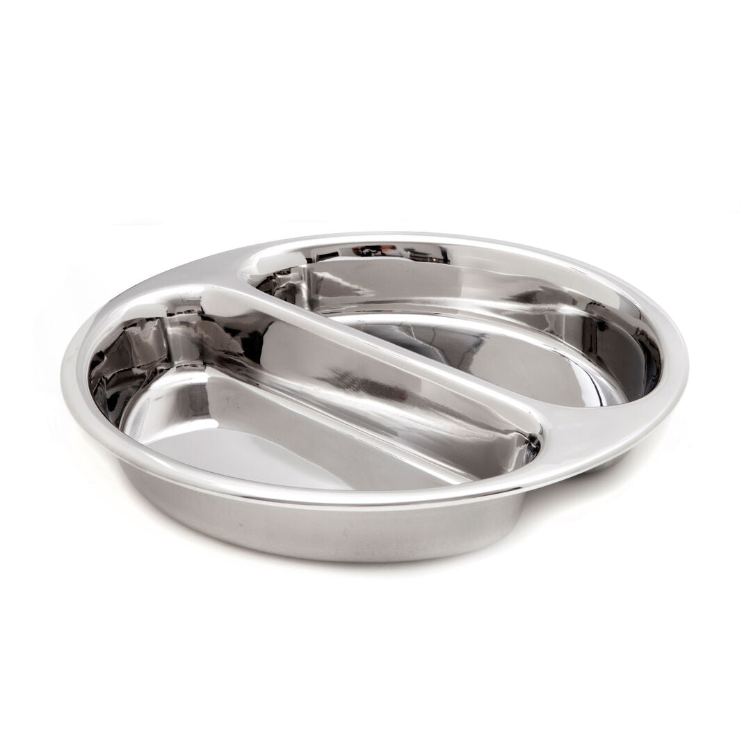 Stainless Steel Divided Food Pan 30.5 x 30.5 x 7.6cm 3.8ltr (12 x 12 x 3" 4qts) - Pack 1