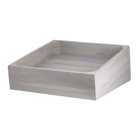 Fusion Grey Wash Wood Angle Basket 35.6cm (14") - Pack 1