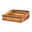 Fusion Teak Wood Angle Basket 35.6cm (14") - Pack 1