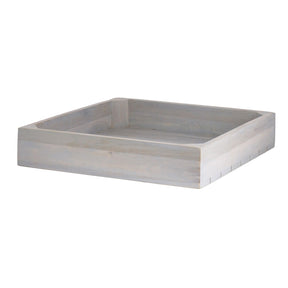 Fusion Grey Wash Wood Flat Basket 35.6cm (14") - Pack 1