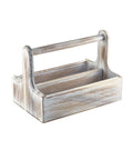White Wooden Table Caddy