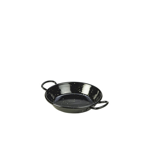Black Enamel Miniature Paella Pan 12cm