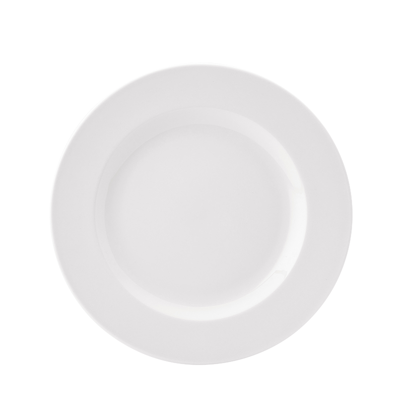 Pure White Wide Rim Plate 10" (25.5cm)