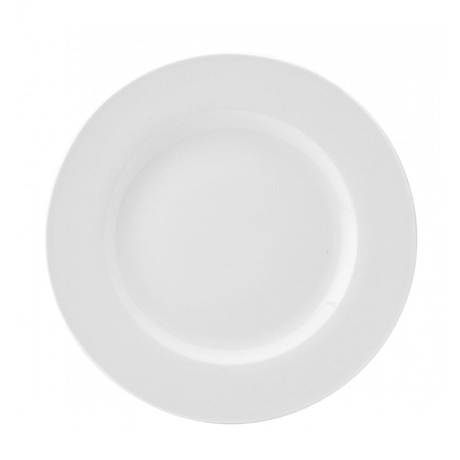 Pure White Wide Rim Plate 10.6" (27cm)
