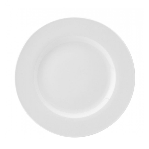 Pure White Wide Rim Plate 10.6" (27cm)