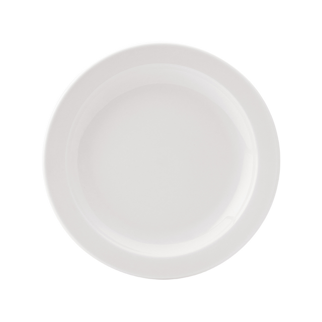 Pure White Narrow Rim Plate 8" (20.6cm)