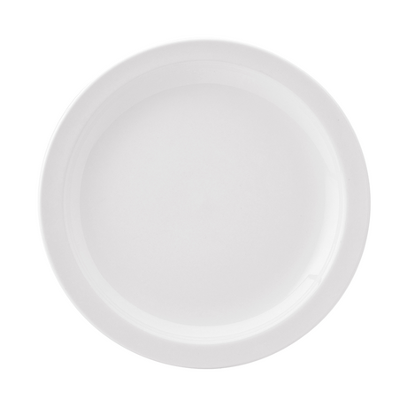 Pure White Narrow Rim Plate 10.75" (27.3cm)