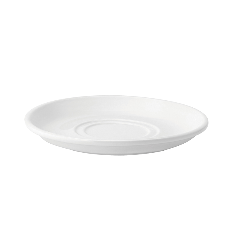 Pure White Double Well Saucer 7" (17.5cm)