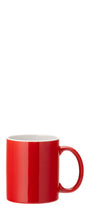 Pure White Straight-Sided Mug 12oz (34cl) - Red - Pack 12