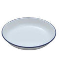 Enamel Rice/Pasta Plate Blue and White 18cm