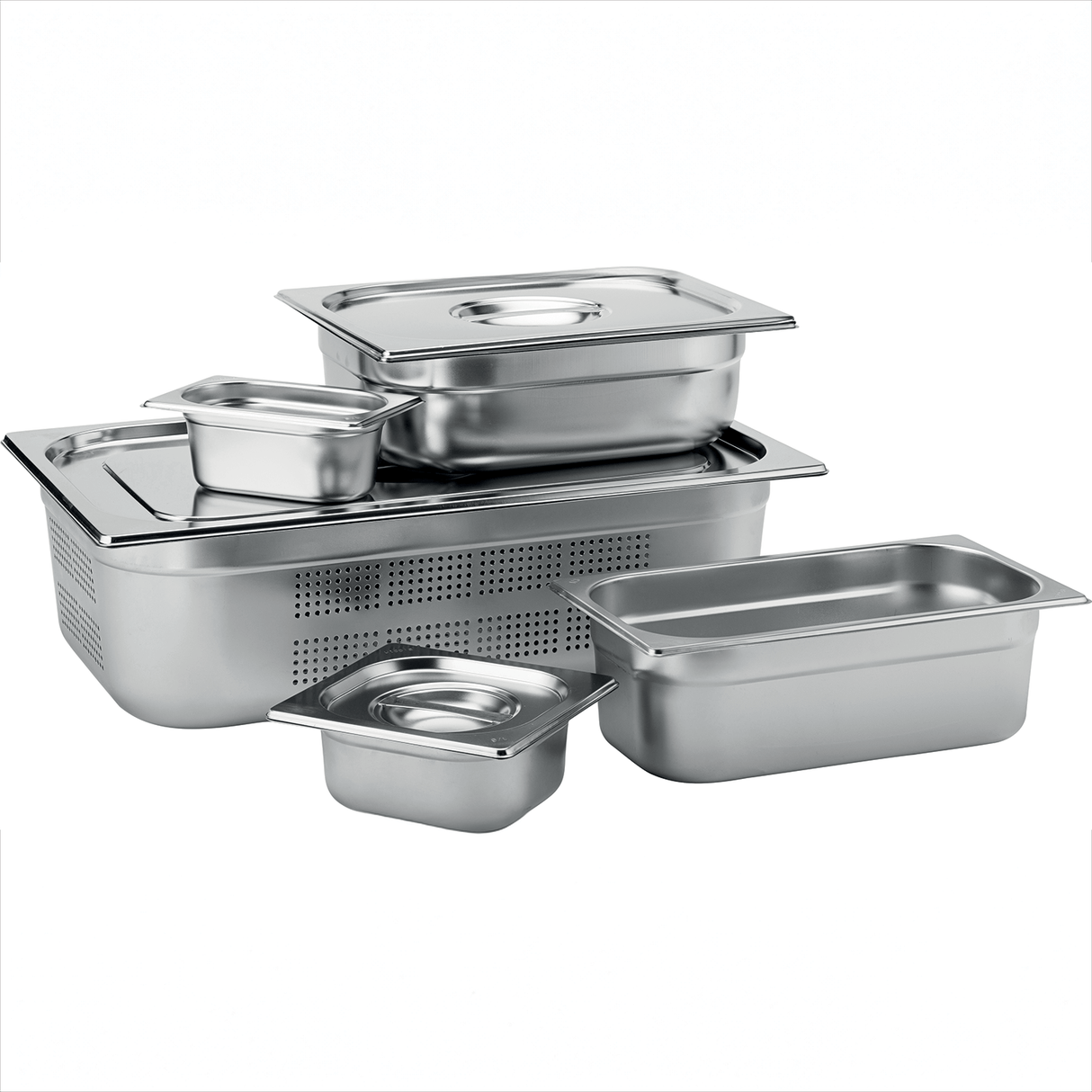 Stainless Steel GN 1/4 Handled Lid