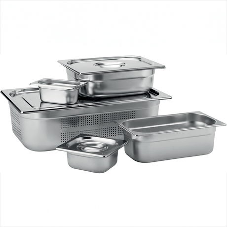 Stainless Steel GN 1/4 Handled Lid