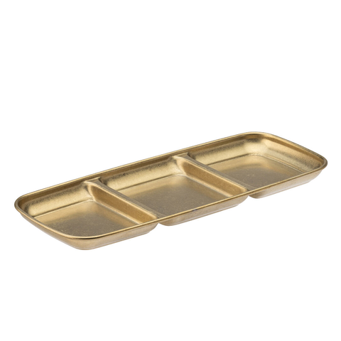 Gold Artemis Triple Dip Tray (22.5cm x 9cm)