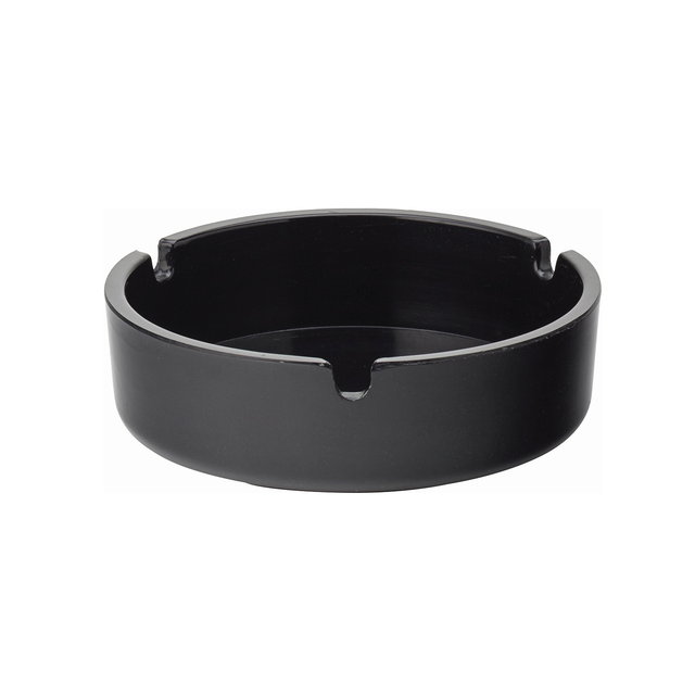 Black Melamine Ashtray 4" 