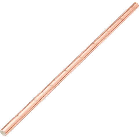 Paper Solid Copper Straw 8" (20cm)