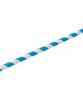 Paper Blue Stripe Straw 8" (20cm)