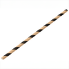 Paper Brown/Black Stripe Straw 8" (20cm)
