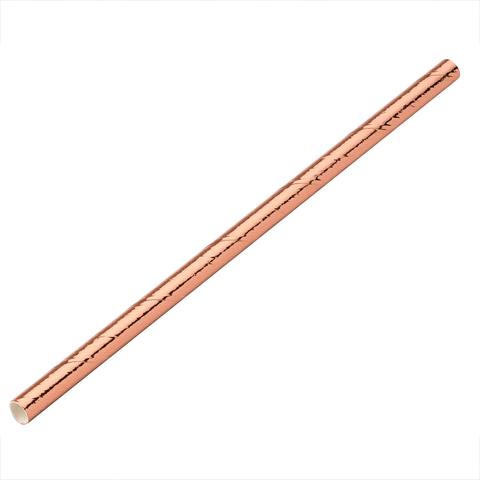 Paper Copper Cocktail Straw 5.5" (14cm) 5mm Bore