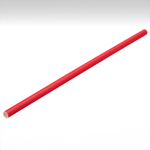 Paper Solid Red Straw 8" (20cm) Box of 250