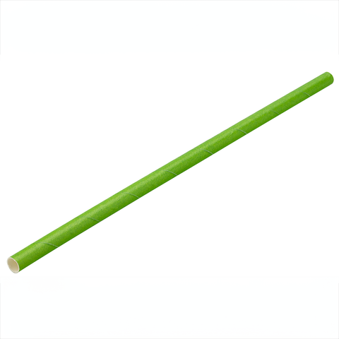 Paper Solid Green Straw 8" (20cm) Box of 250