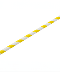 Paper Yellow/White Stripe Straw 8" (20cm)