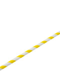 Paper Yellow/White Stripe Straw 8" (20cm) - Pack 24