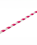 Paper Pink/White Stripe Straw 8" (20cm) Box of 250