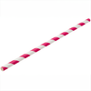 Paper Pink/White Stripe Straw 8" (20cm) Box of 250