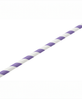 Paper Lilac/White Stripe Straw 8" (20cm)